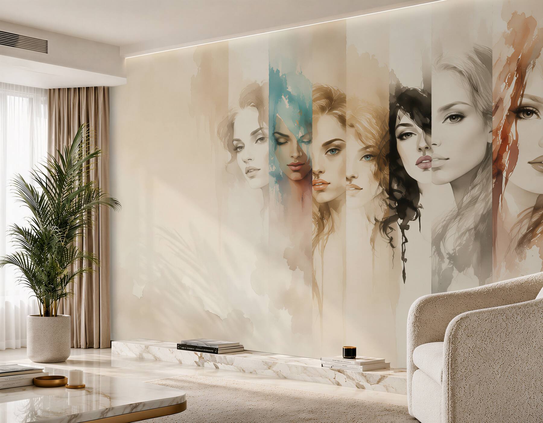 Papier peint portraits de filles