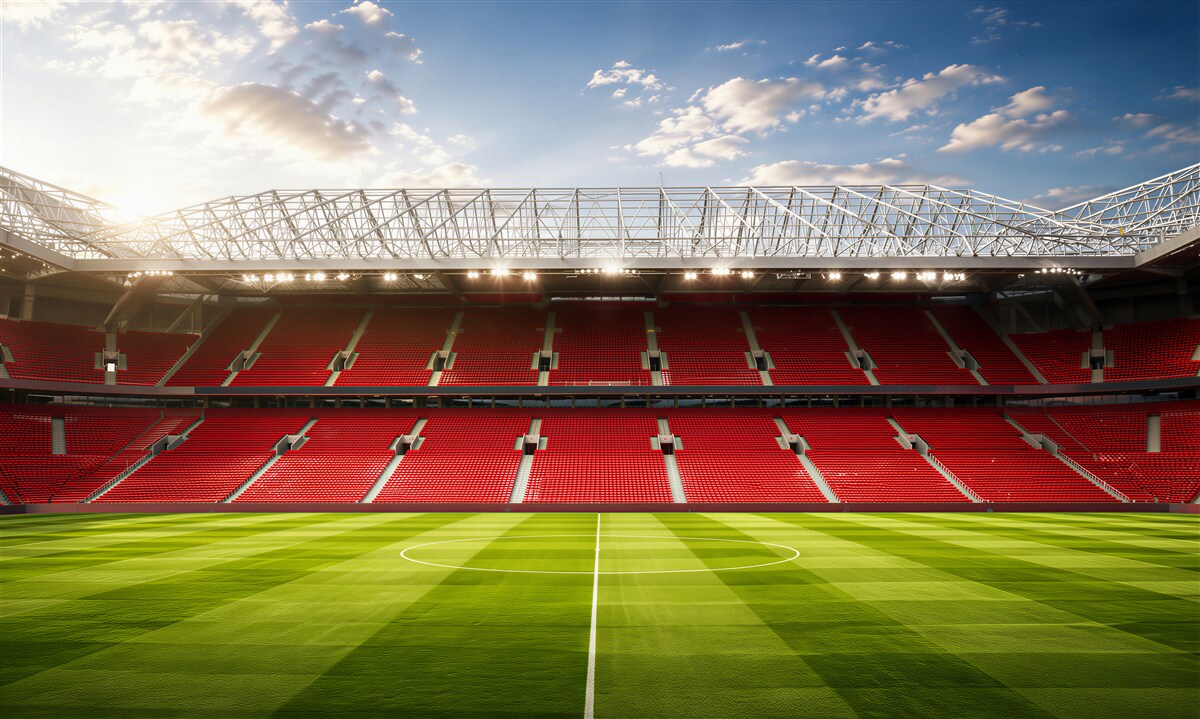 Papier peint grand stand et terrain de football