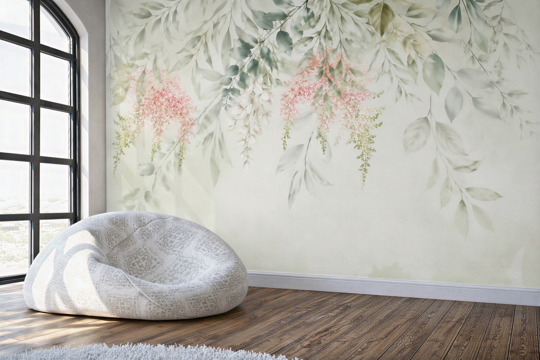 Papier peint plantes tropicales suspendues