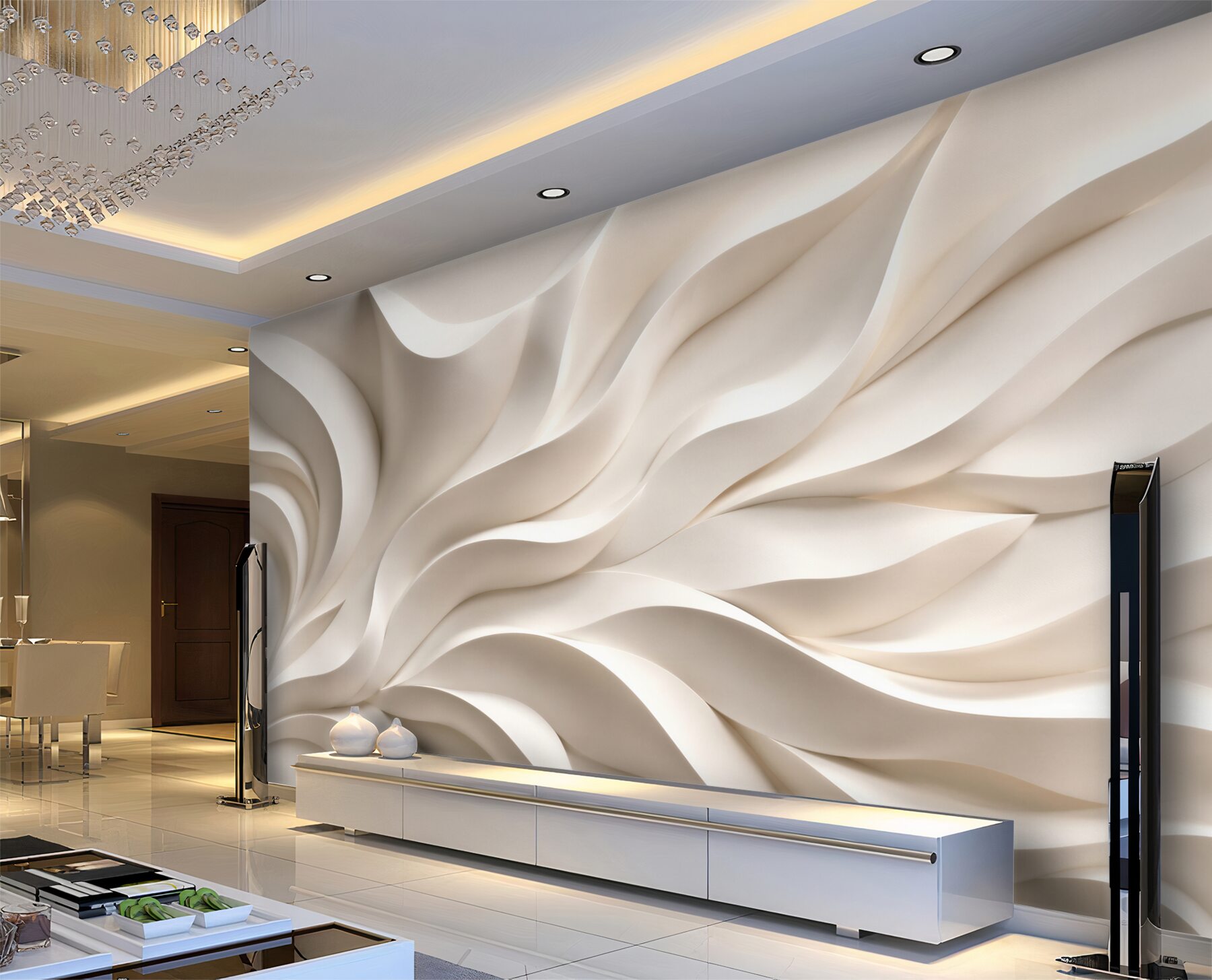 Papier peint abstraire le centre des fleurs