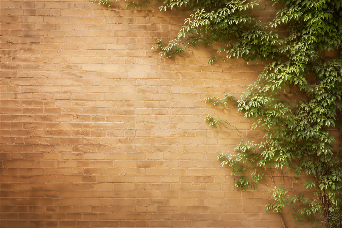 Papier peint lierre vert recouvrant un mur