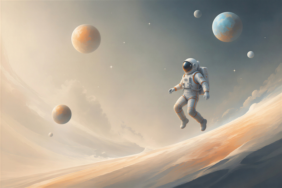 Papier peint astronaute dans l'espace
