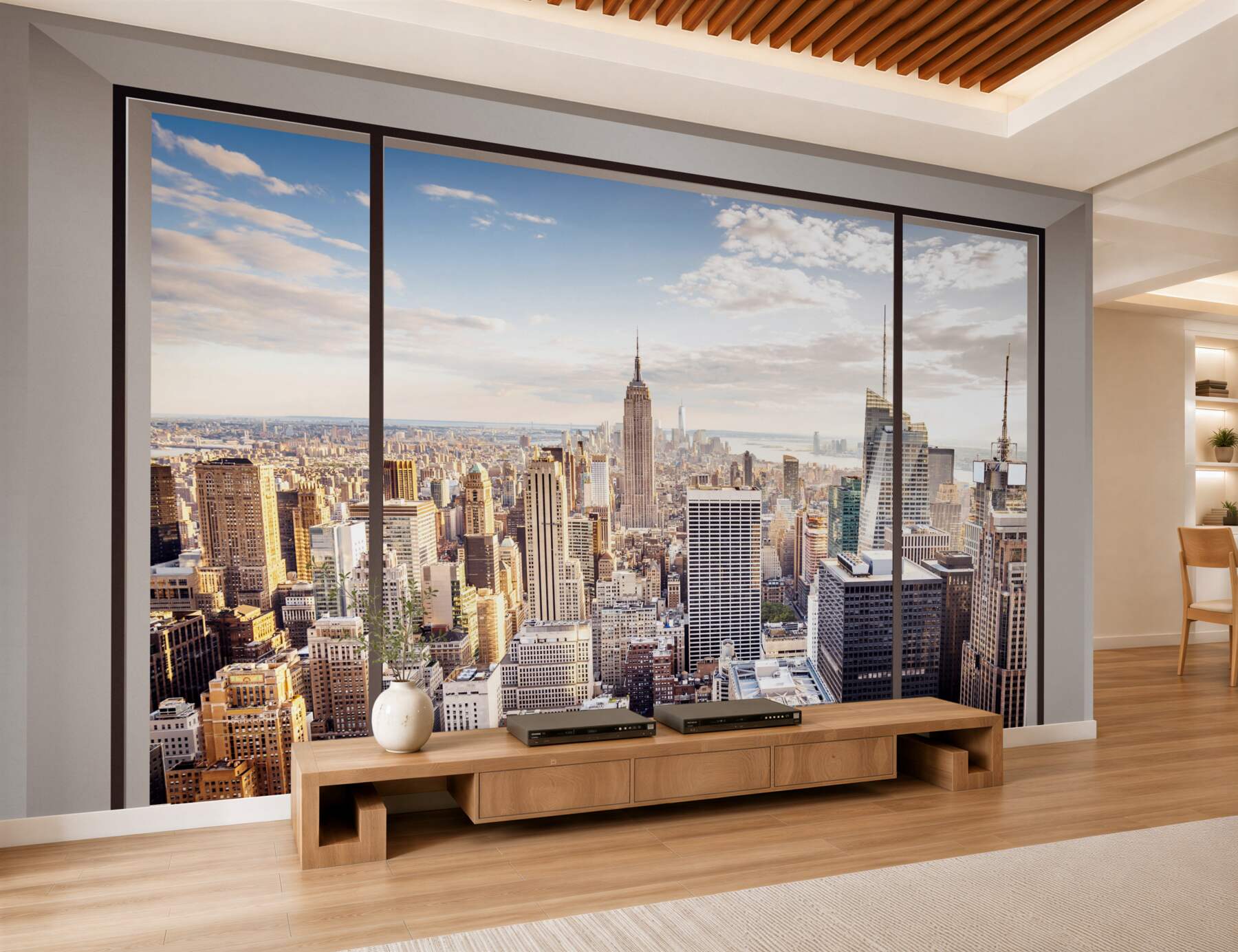 Papier peint fenêtre panoramique avec vue sur New York