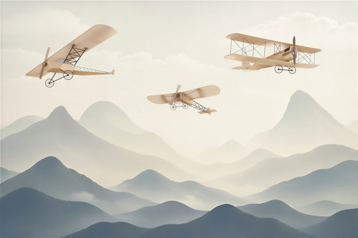 Papier peint vol d'avion historique