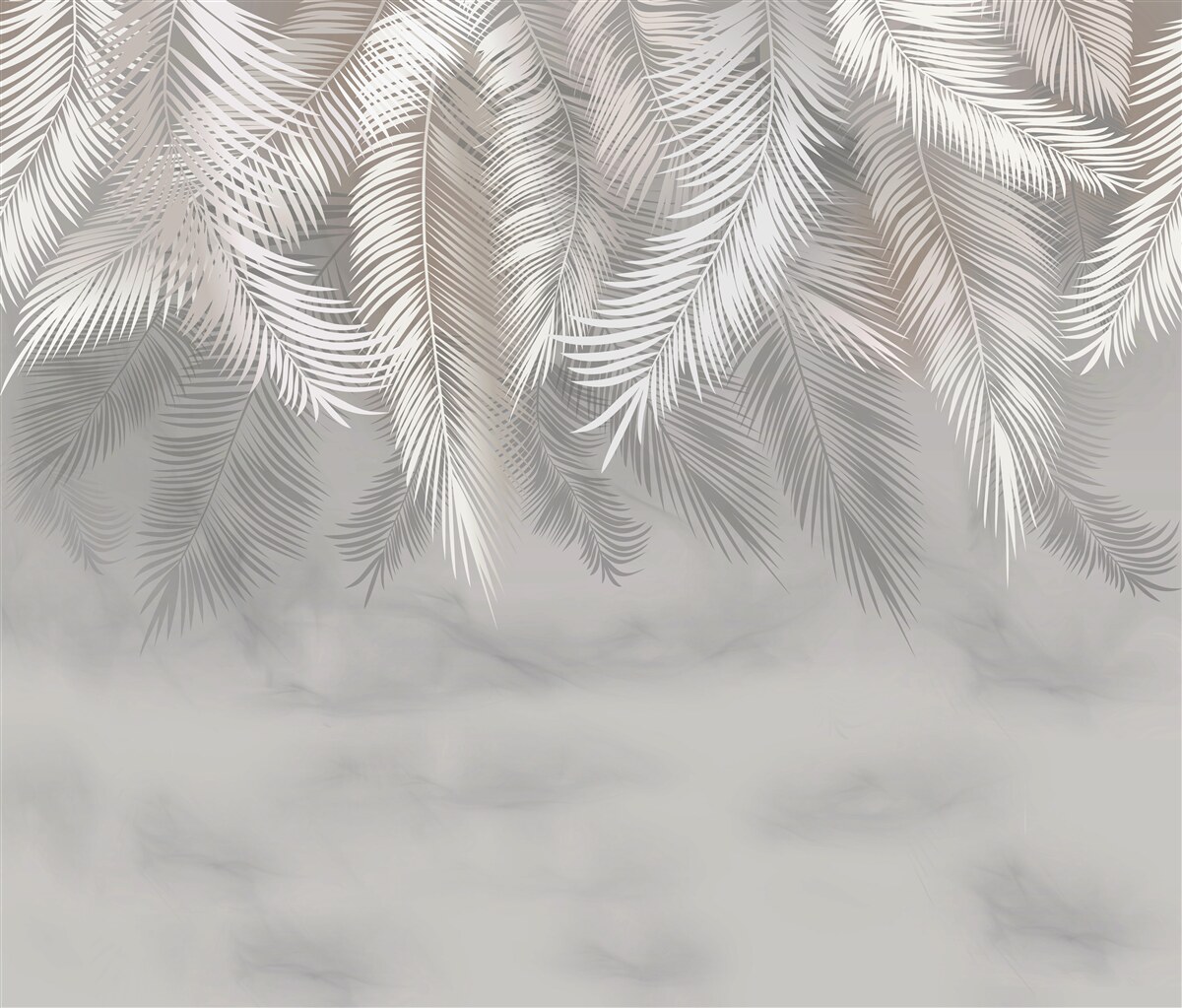 Papier peint délicates plumes claires