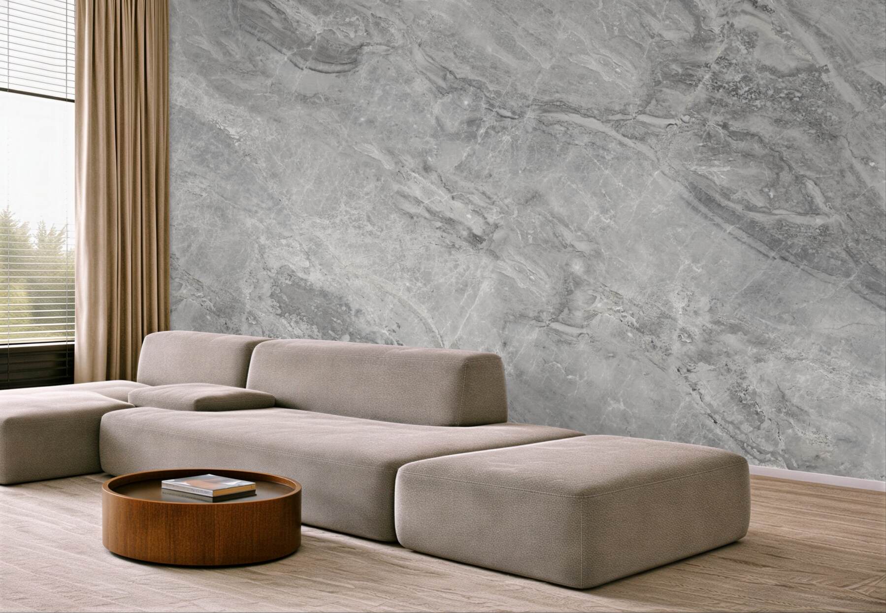 Papier peint carreaux en porcelaine gris flous