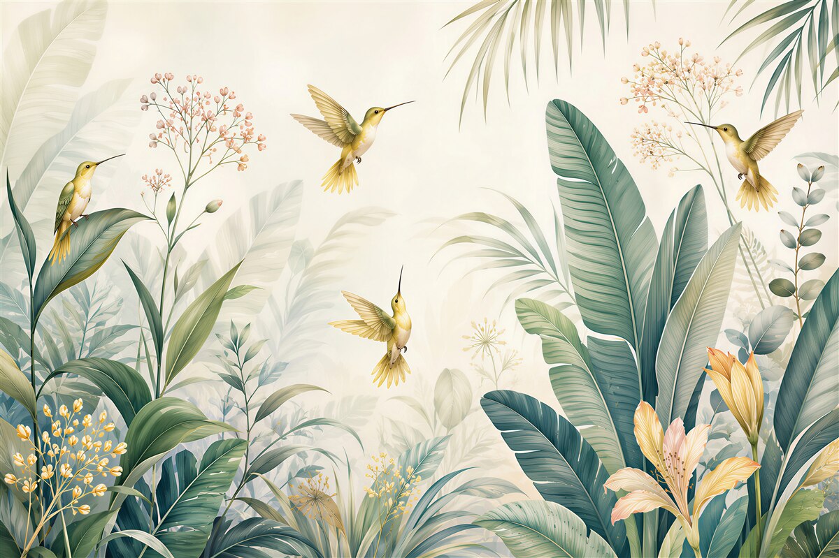 Papier peint colibris