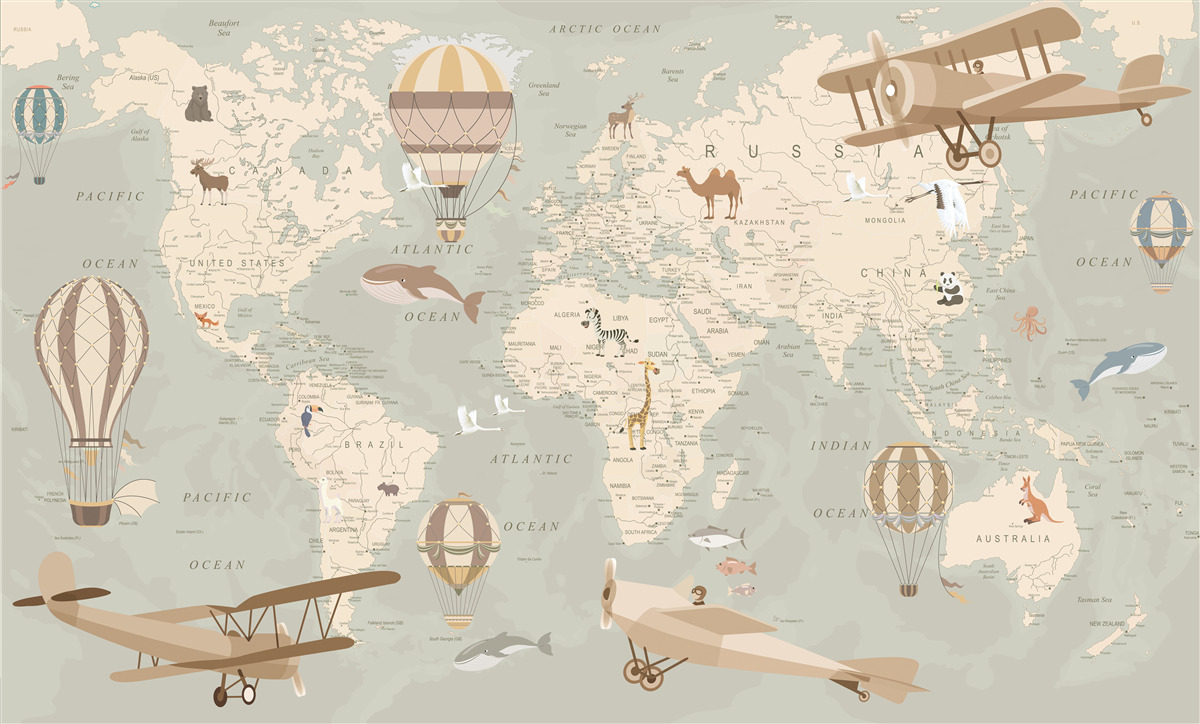 Papier peint Carte du petit explorateur