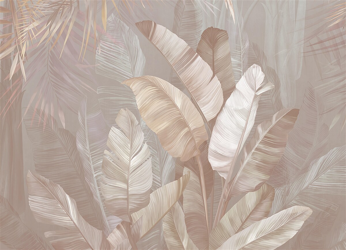 Papier peint plume, rose et tapisserie
