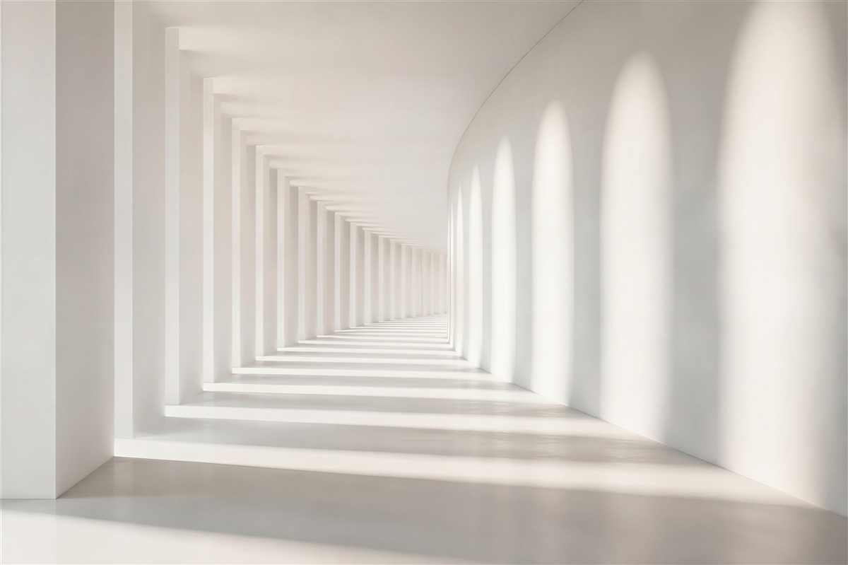 Papier peint Tunnel blanc