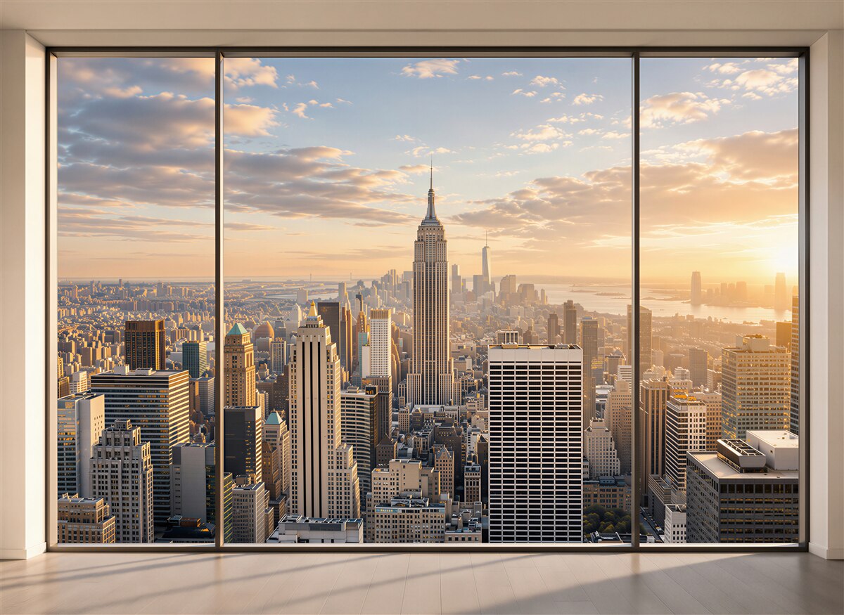 Papier peint New York à la fenêtre