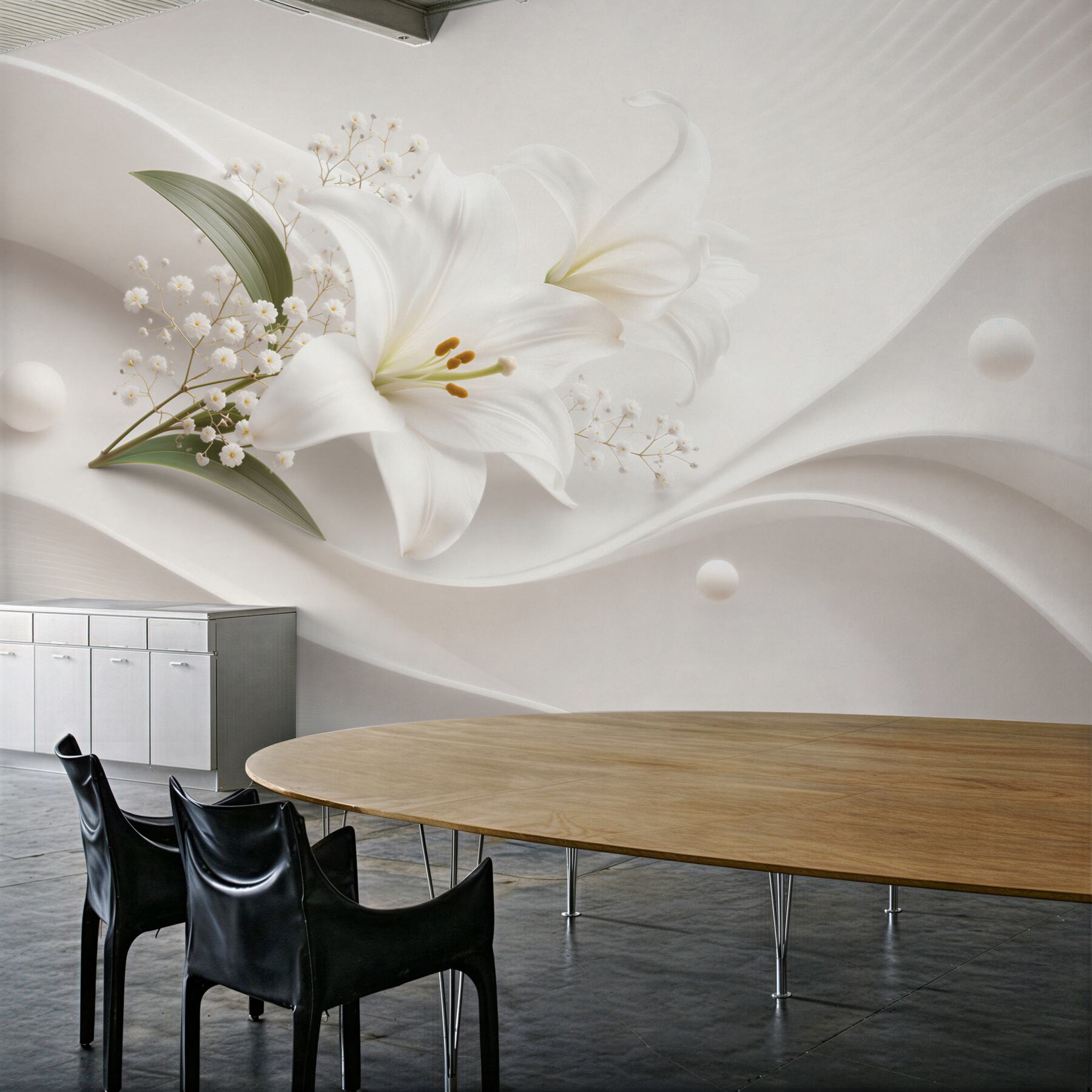 Papier peint lys dans l'espace