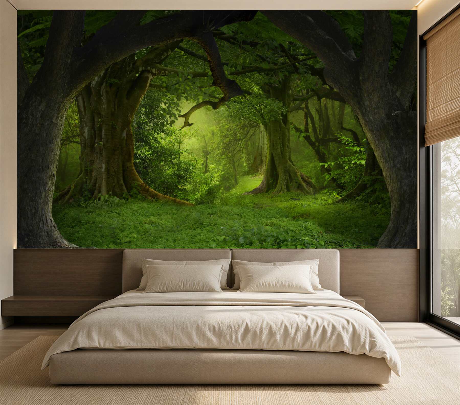 Papier peint forêt enchantée