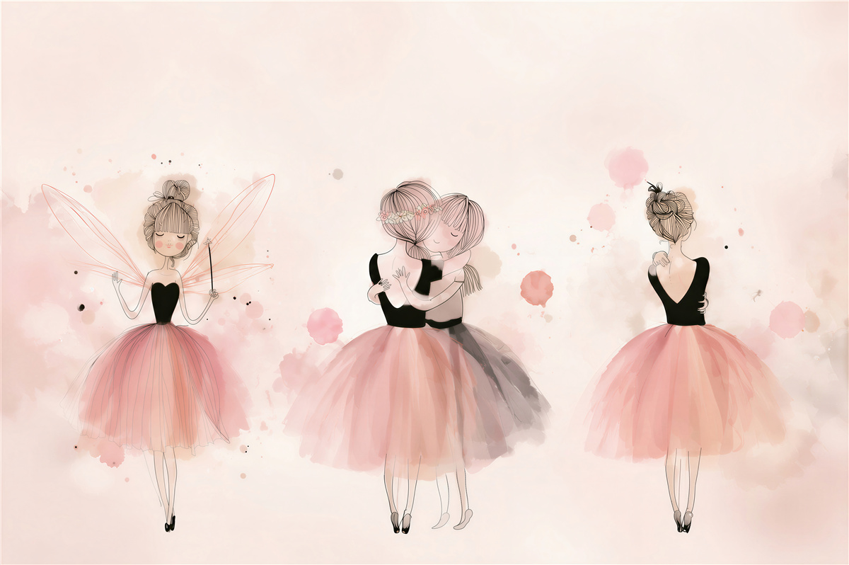 Papier peint Rose, vêtements et robe