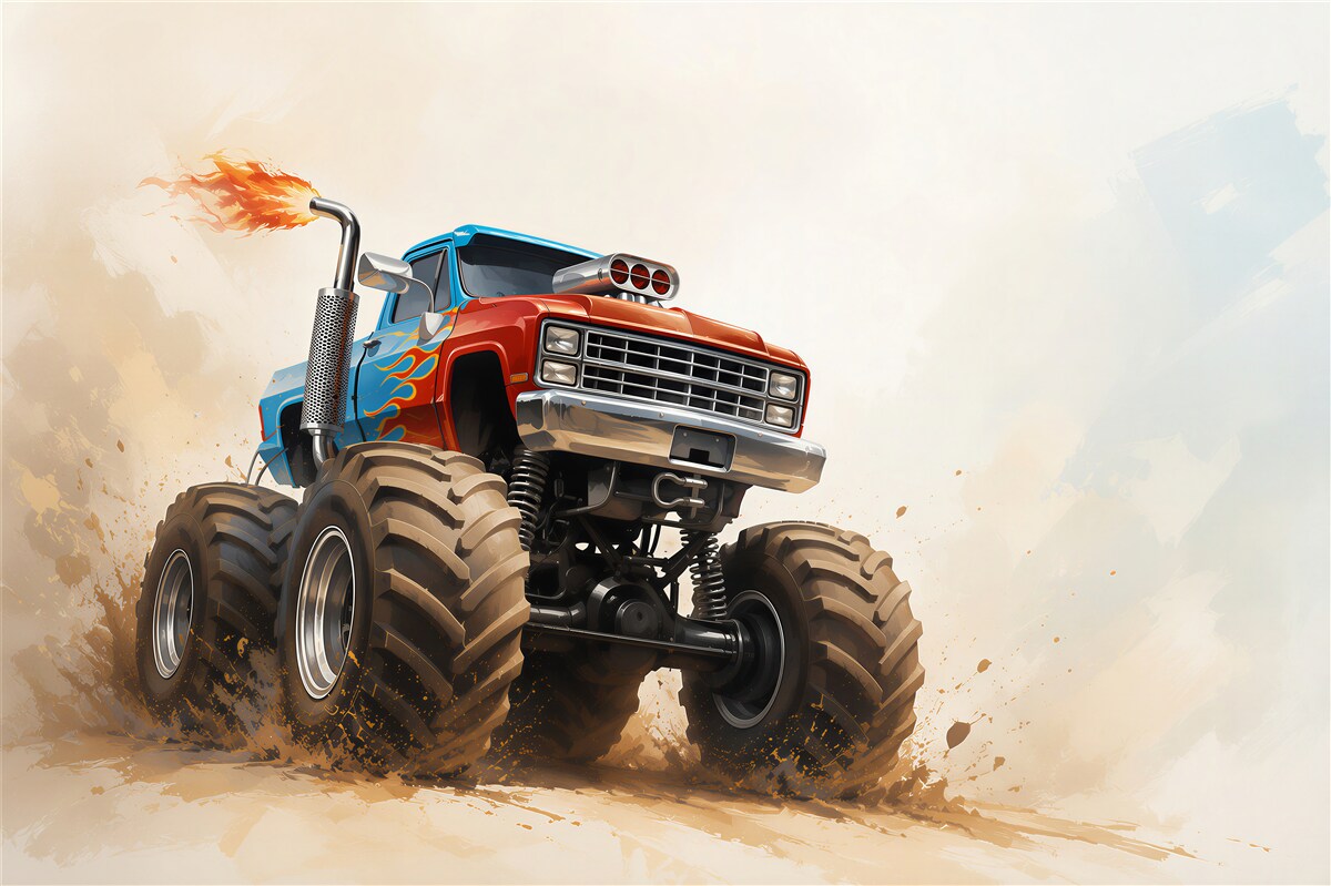 Papier peint Véhicule terrestre, Monster Truck et véhicule