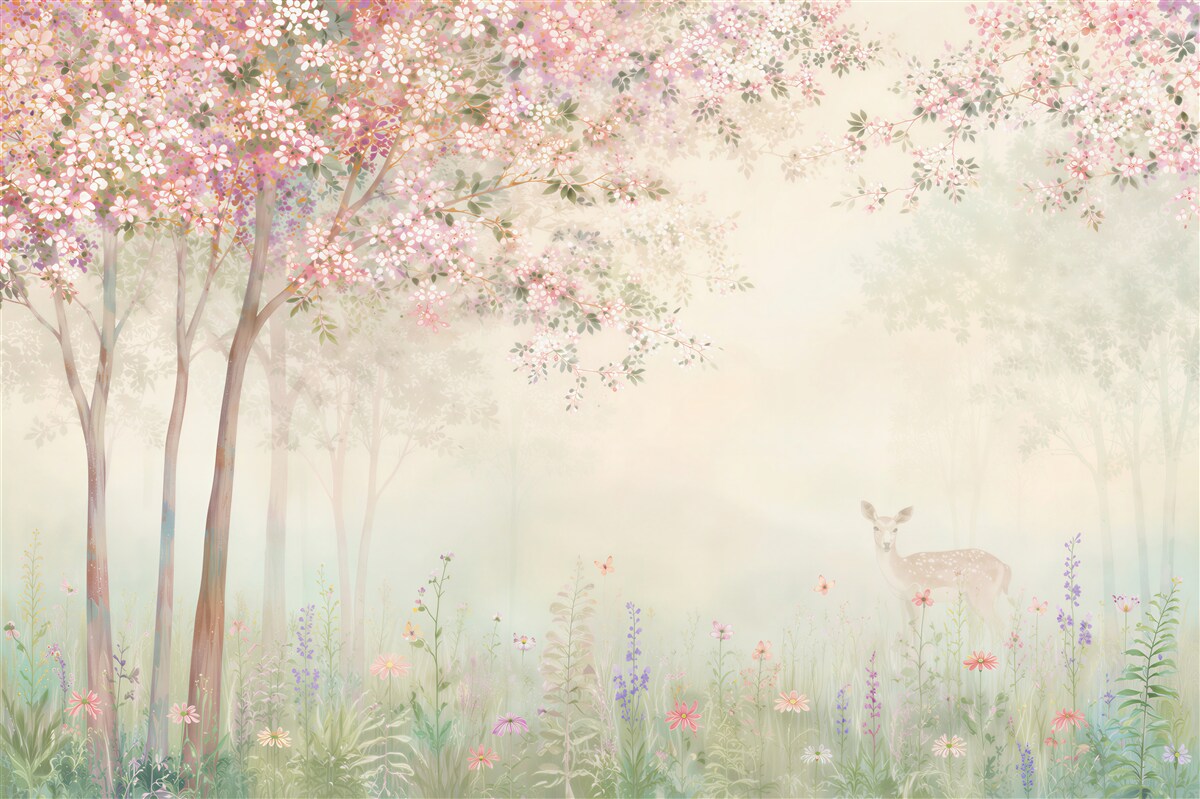 Papier peint Arbre et salle