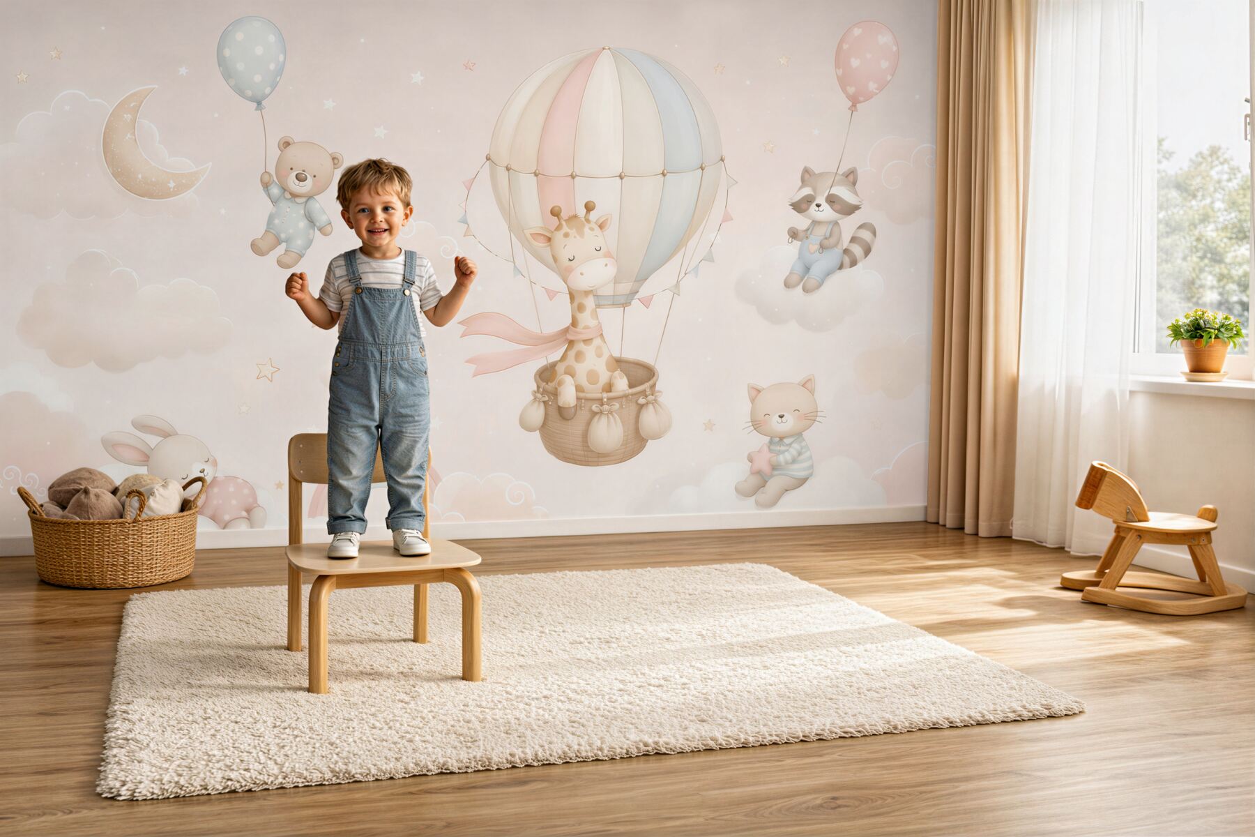 Papier peint Montgolfière et salle