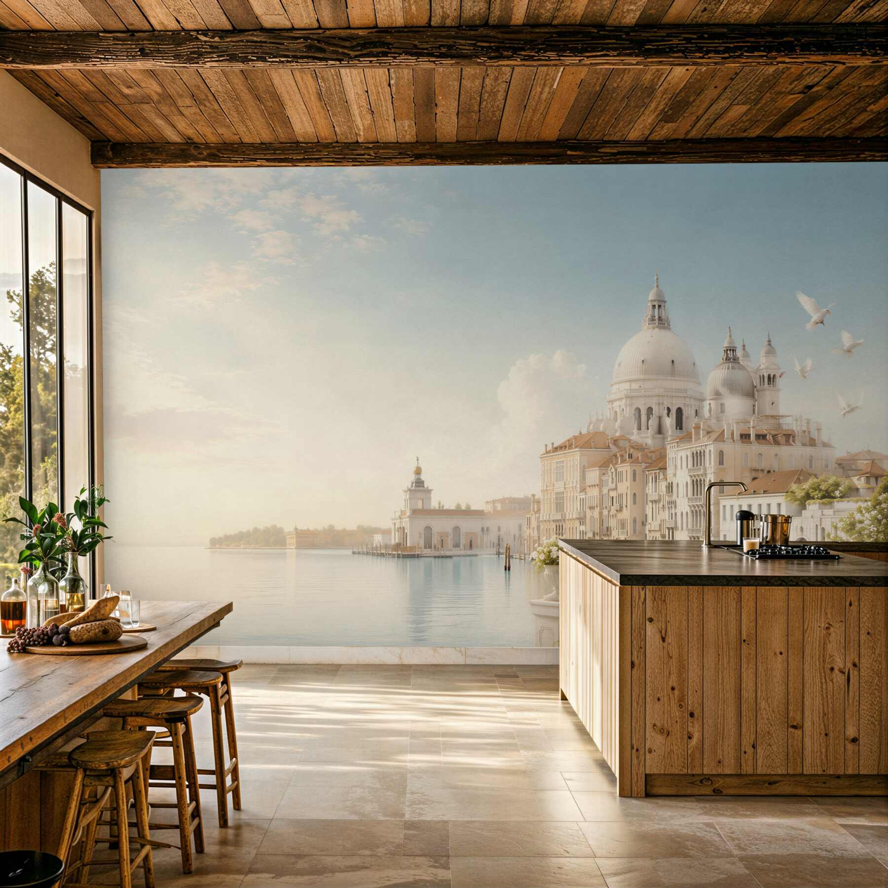 Papier peint panorama de Venise depuis un balcon