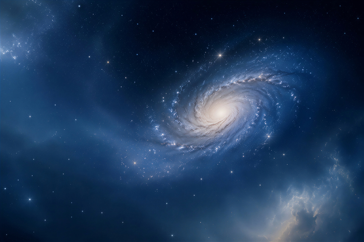 Papier peint galaxie avec des centaines d'étoiles
