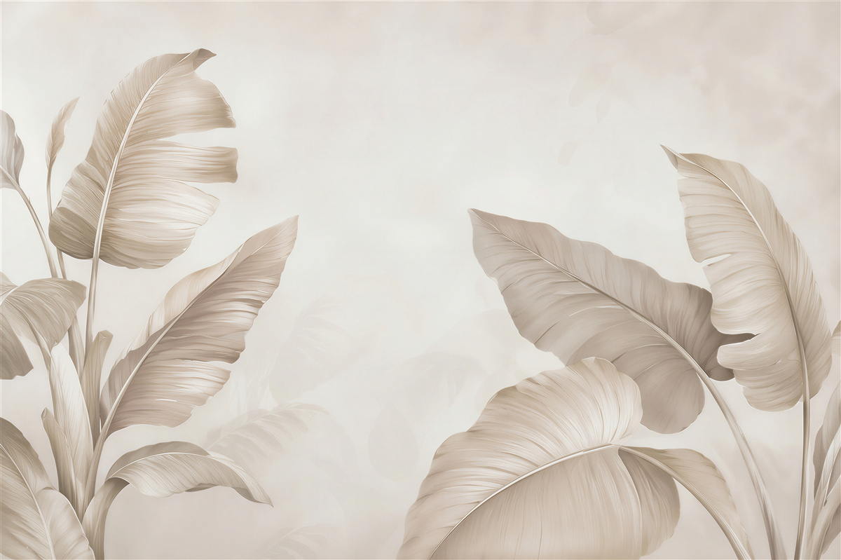 Papier peint feuilles de palmier tropicales