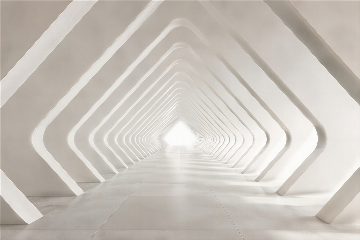 Papier peint tunnel gris sans fin
