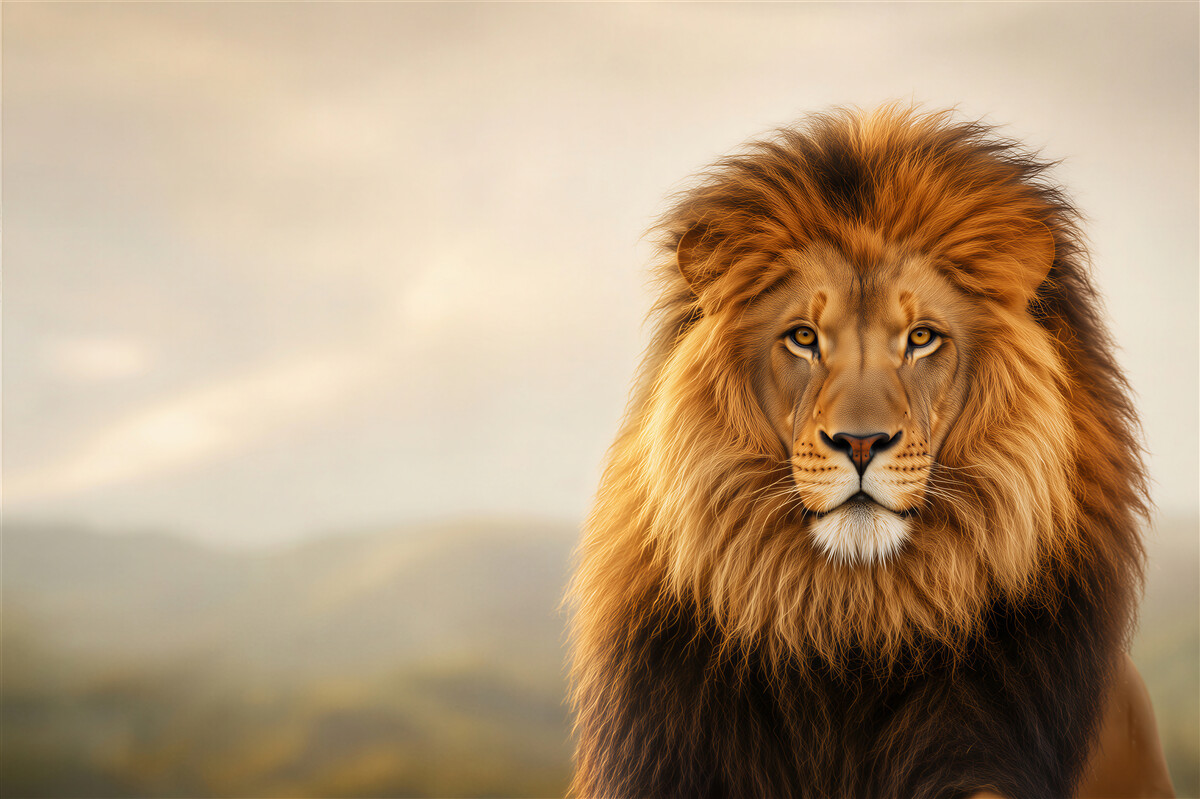 Papier peint Portrait de lion