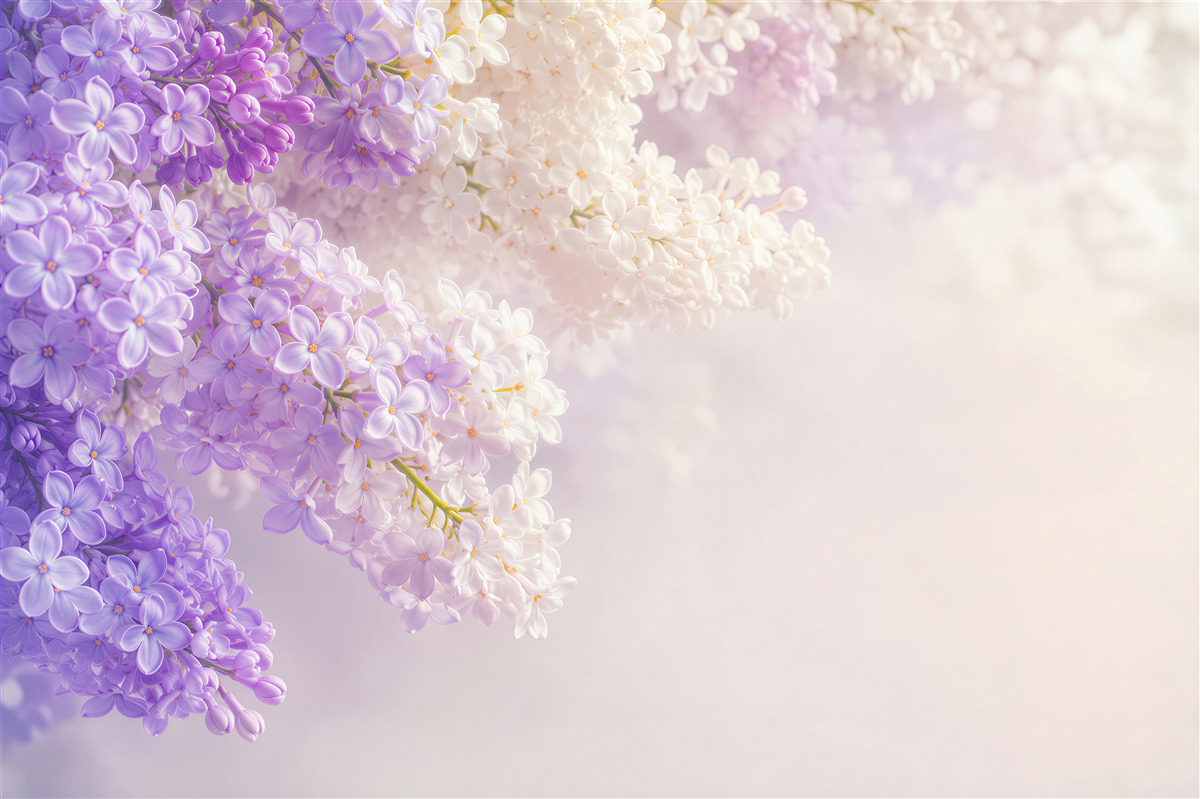 Papier peint Lys mauve en fleurs au printemps