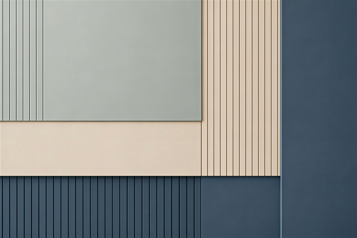 Papier peint Fond bleu, beige et vert
