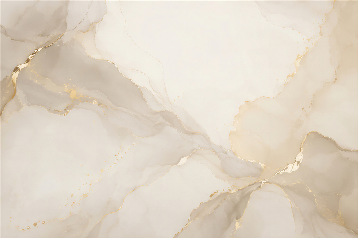 Papier peint Blanc et gris avec marbre doré
