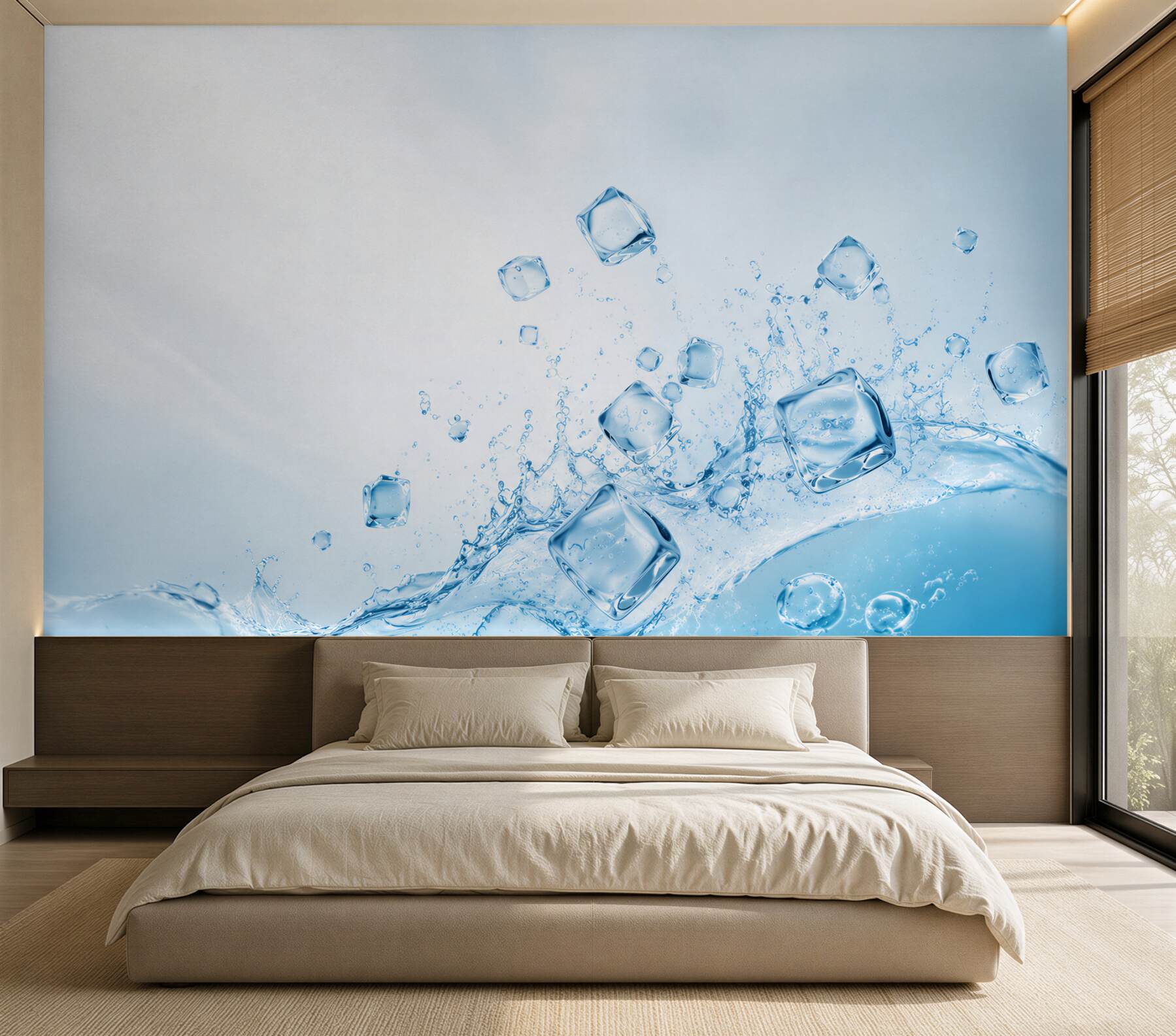 Papier peint Glaçons dans l'eau
