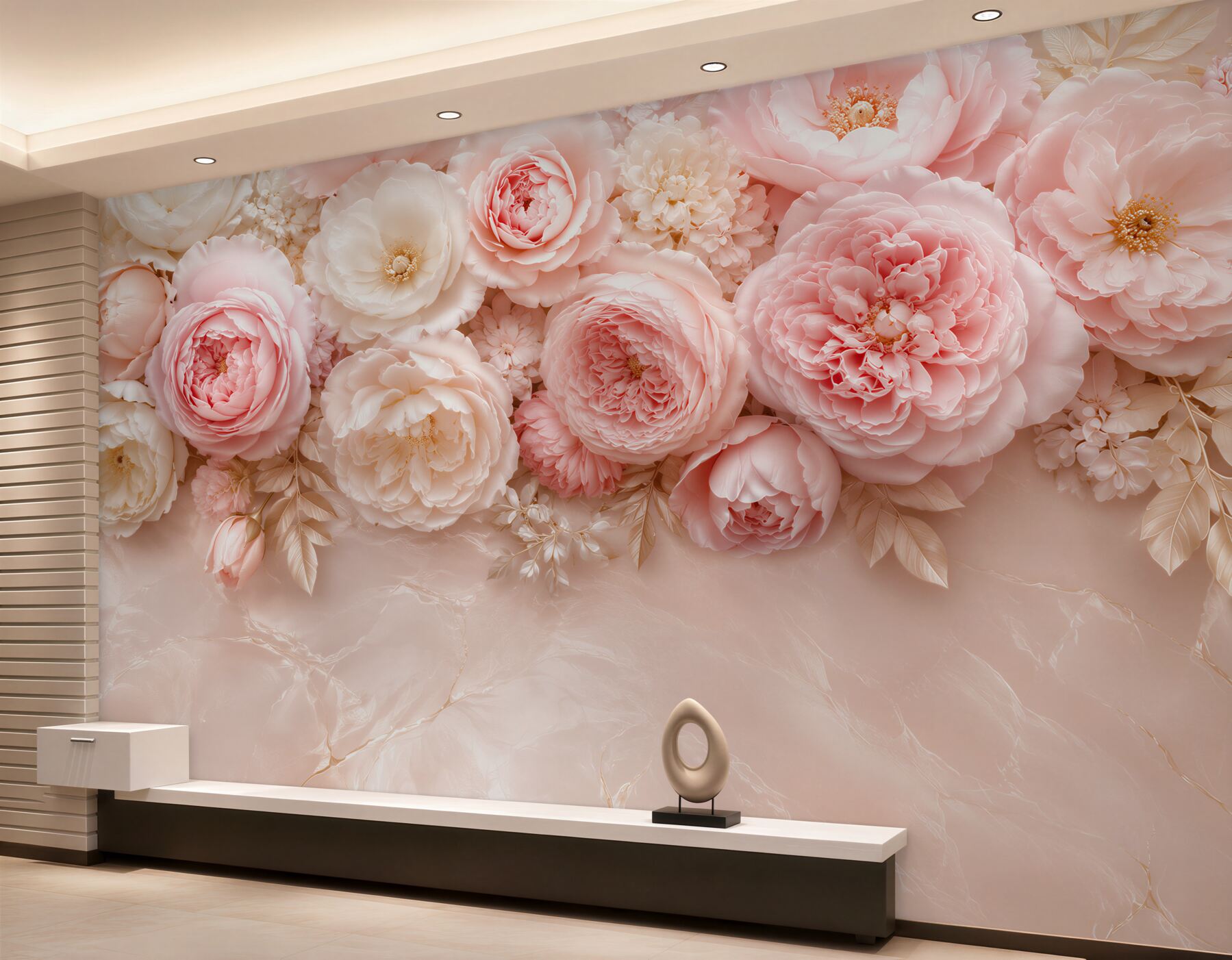 Papier peint Roses légères et délicates