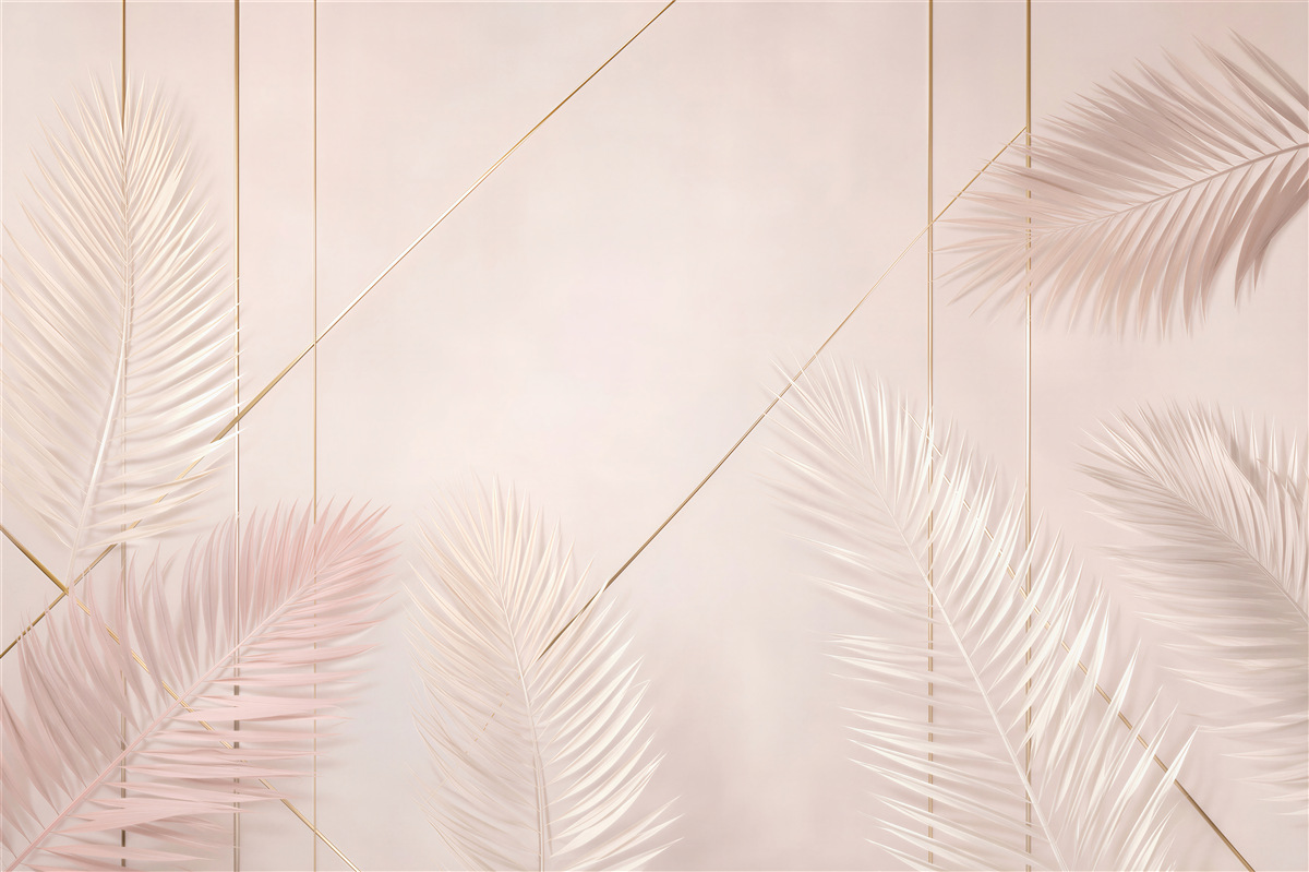 Papier peint Fond clair avec des feuilles