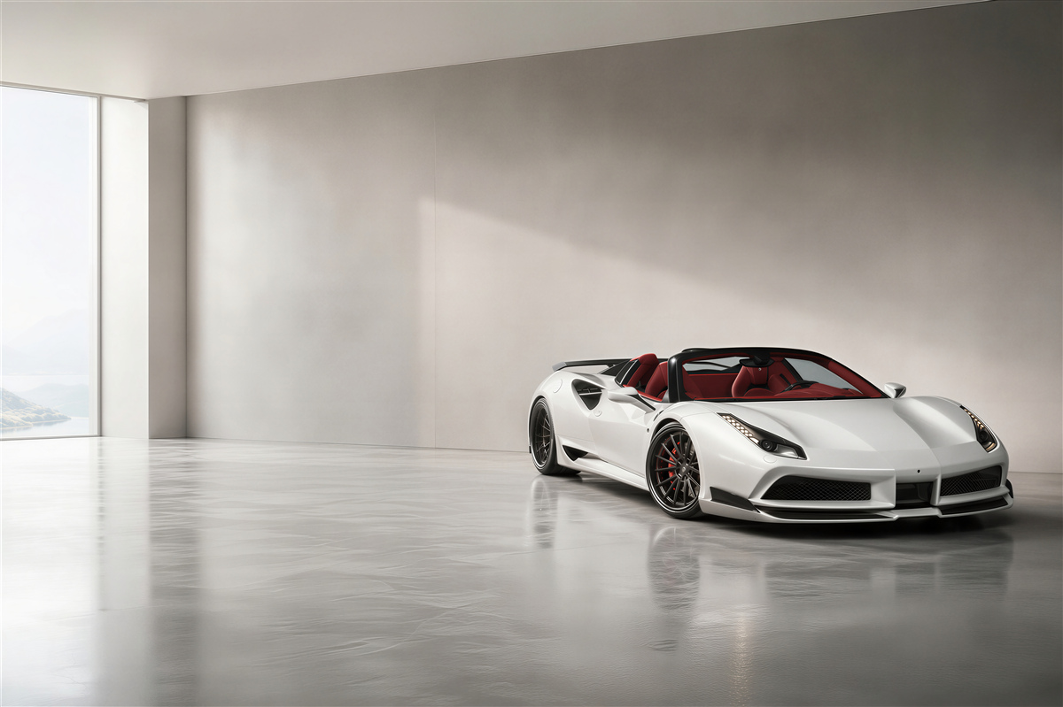 Papier peint Cabriolet sportif blanc