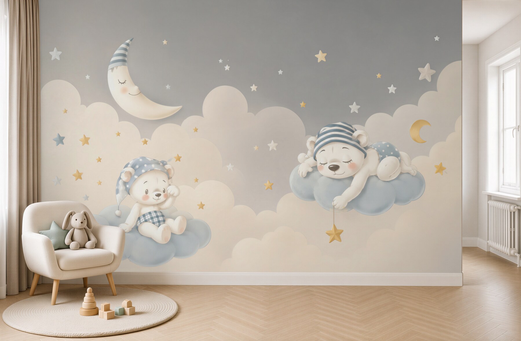 Papier peint Oursons vont se coucher