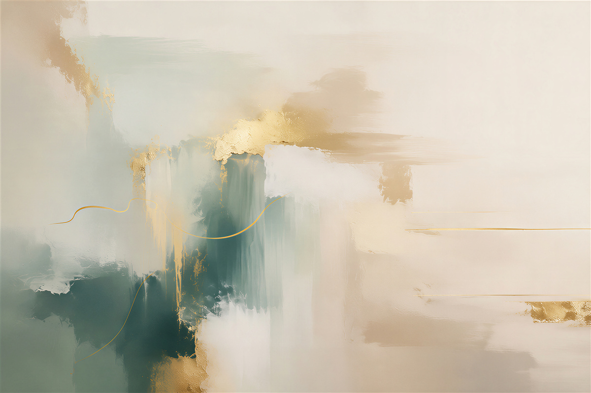 Papier peint Or sur marbre gris flou
