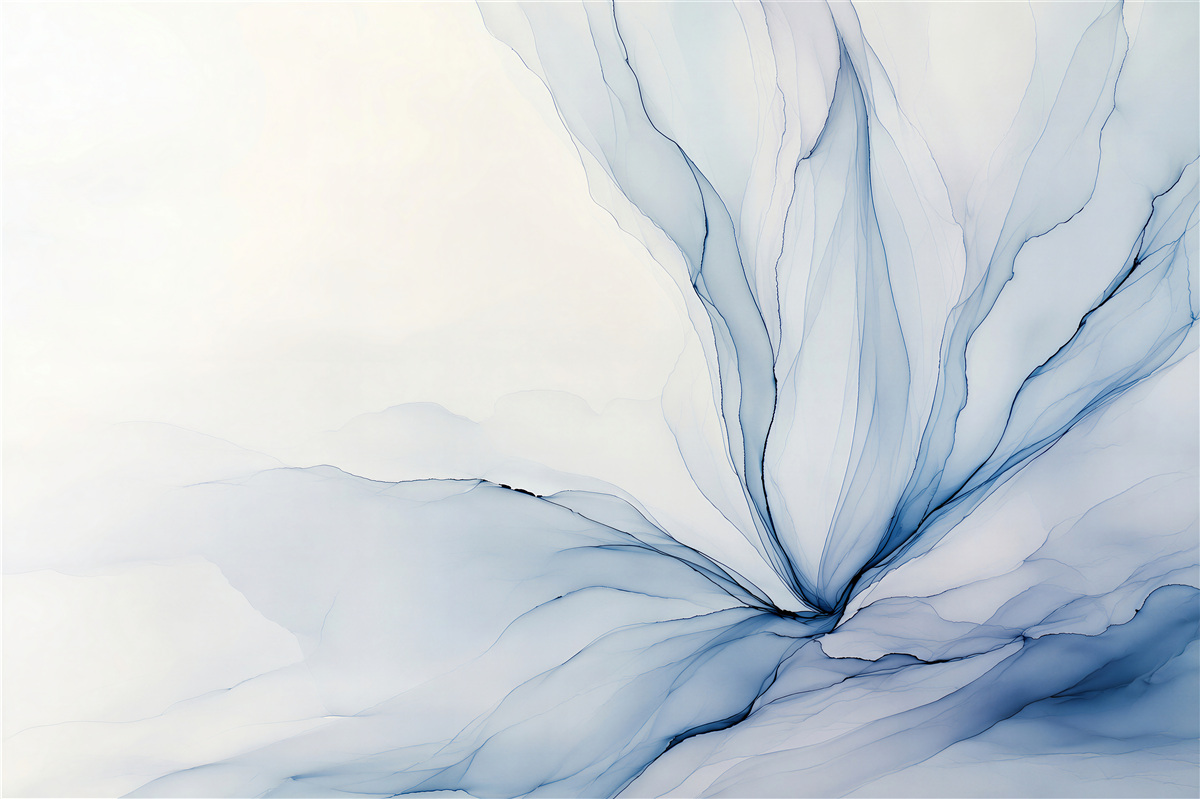 Papier peint Taches bleues sur marbre