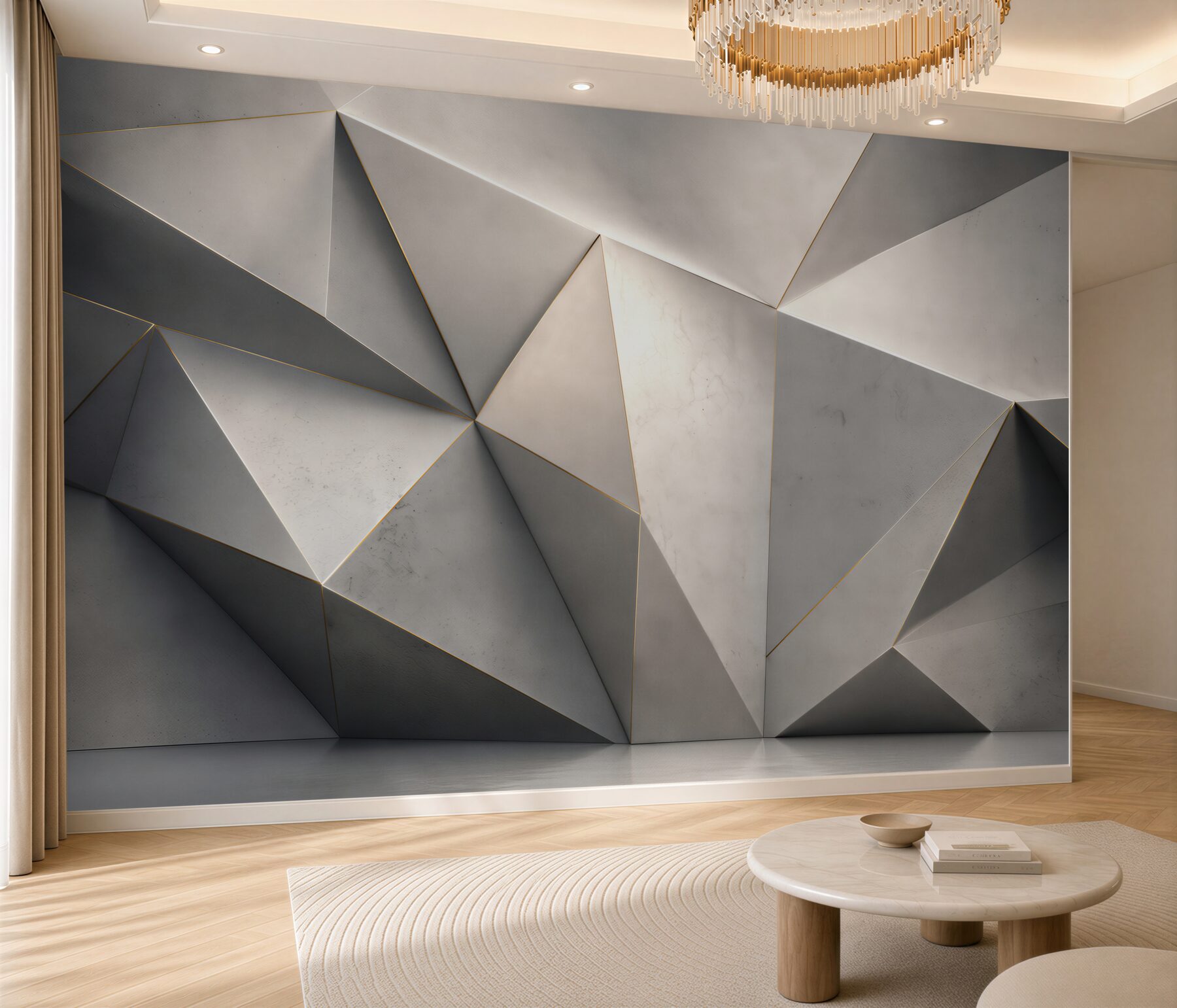 Papier peint Résumé triangles gris