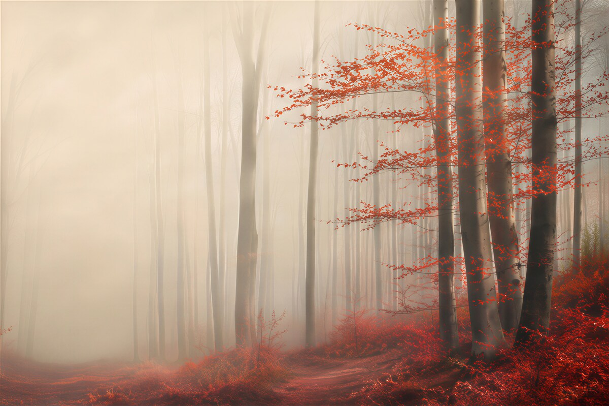 Papier peint Paysage automnal humide