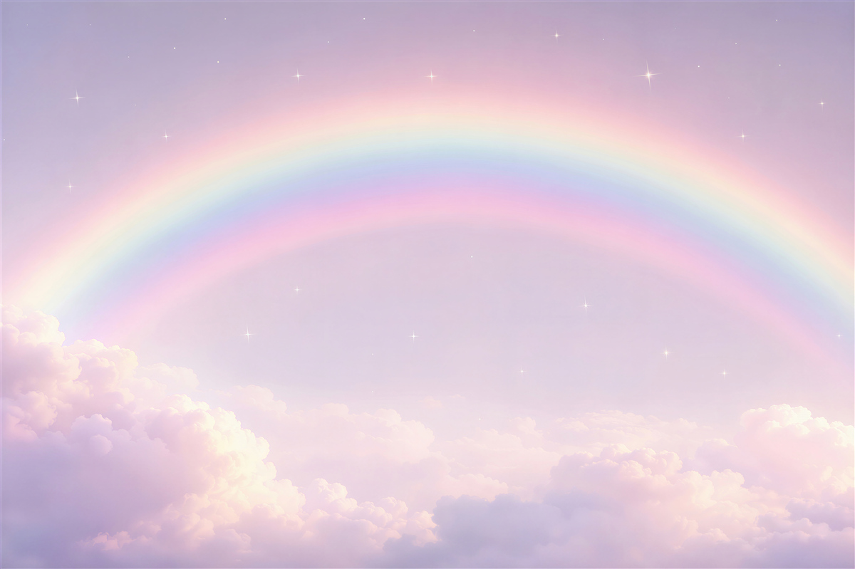 Papier peint Arc-en-ciel au-dessus des nuages