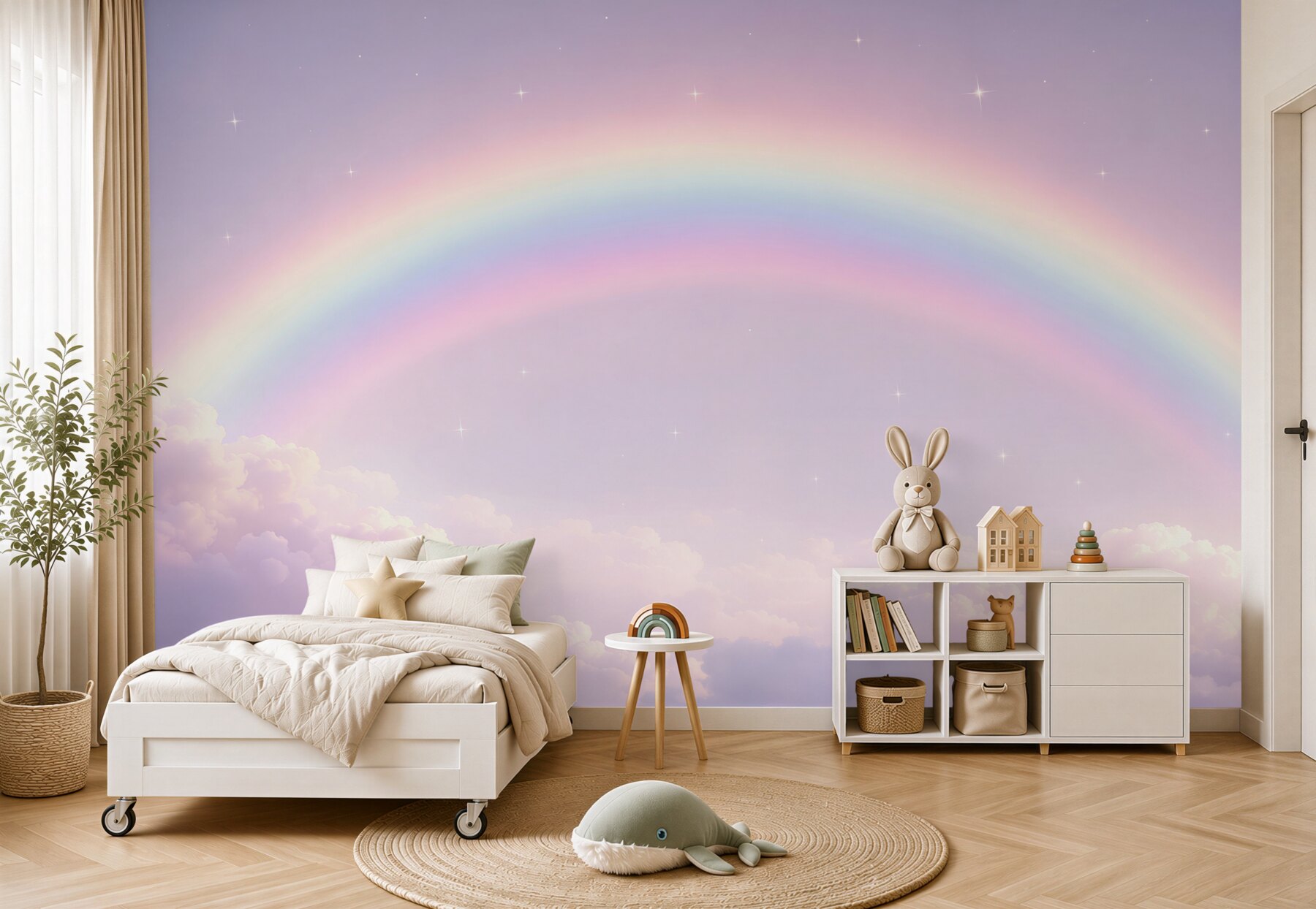 Papier peint Arc-en-ciel au-dessus des nuages