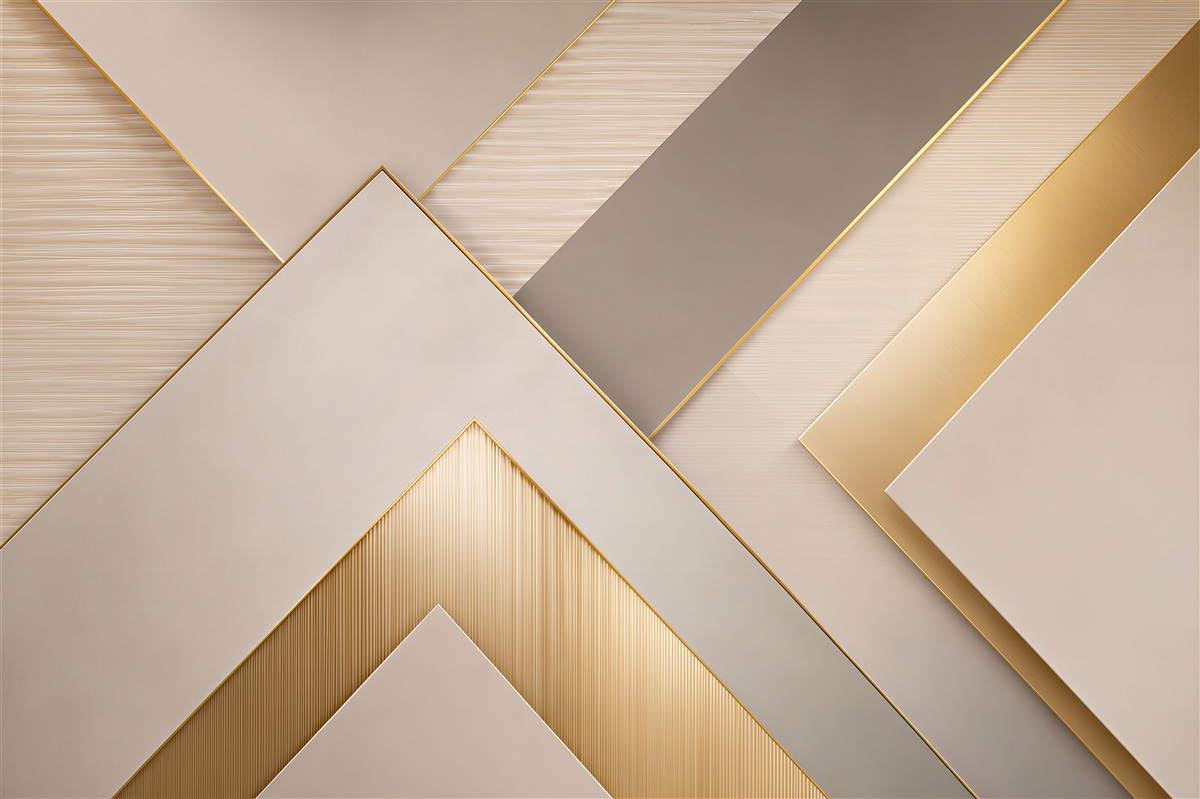 Papier peint rectangles noirs avec lignes dorées