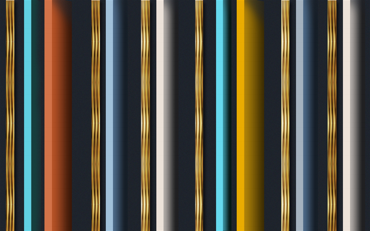 Papier peint lignes verticales colorées