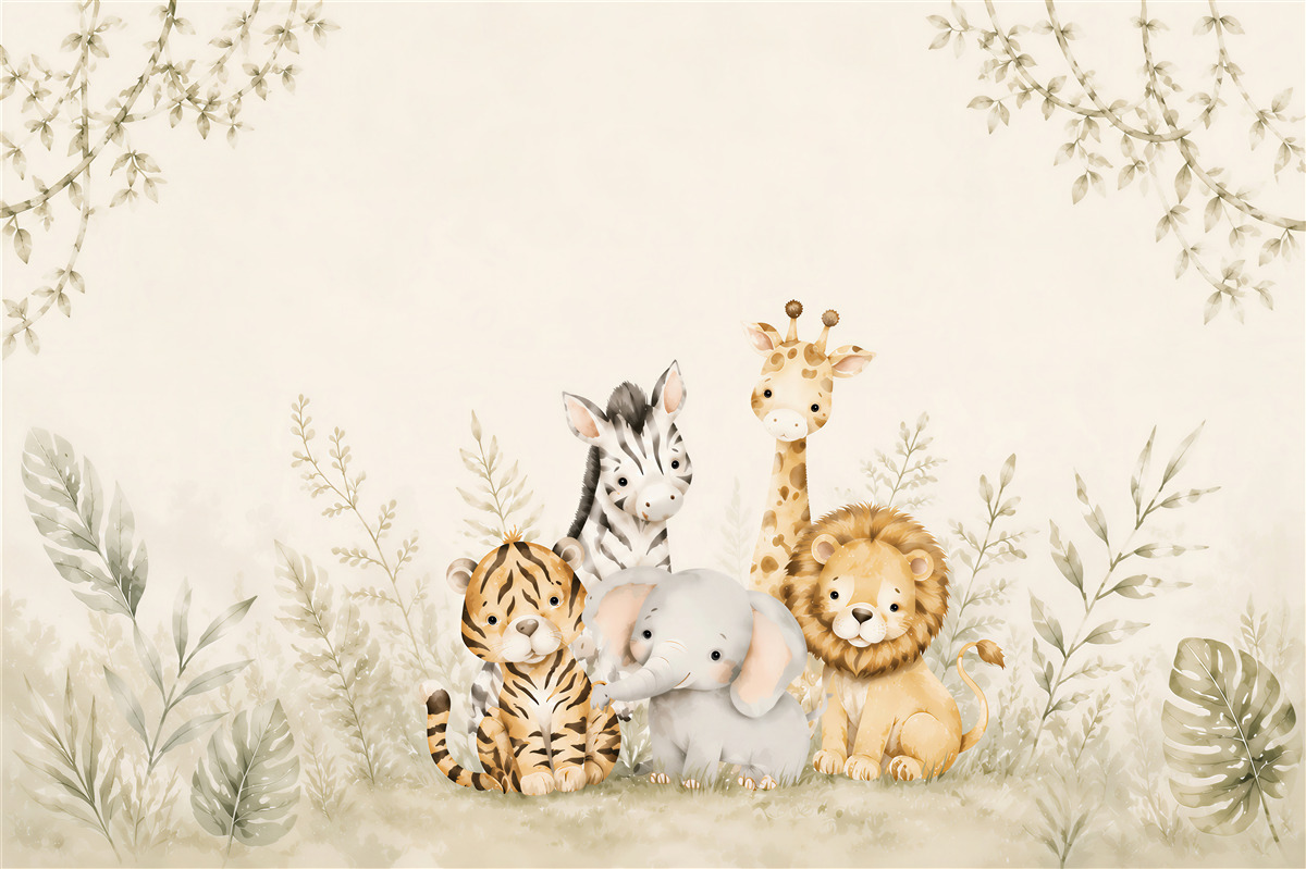 Papier peint petites bêtes mignonnes
