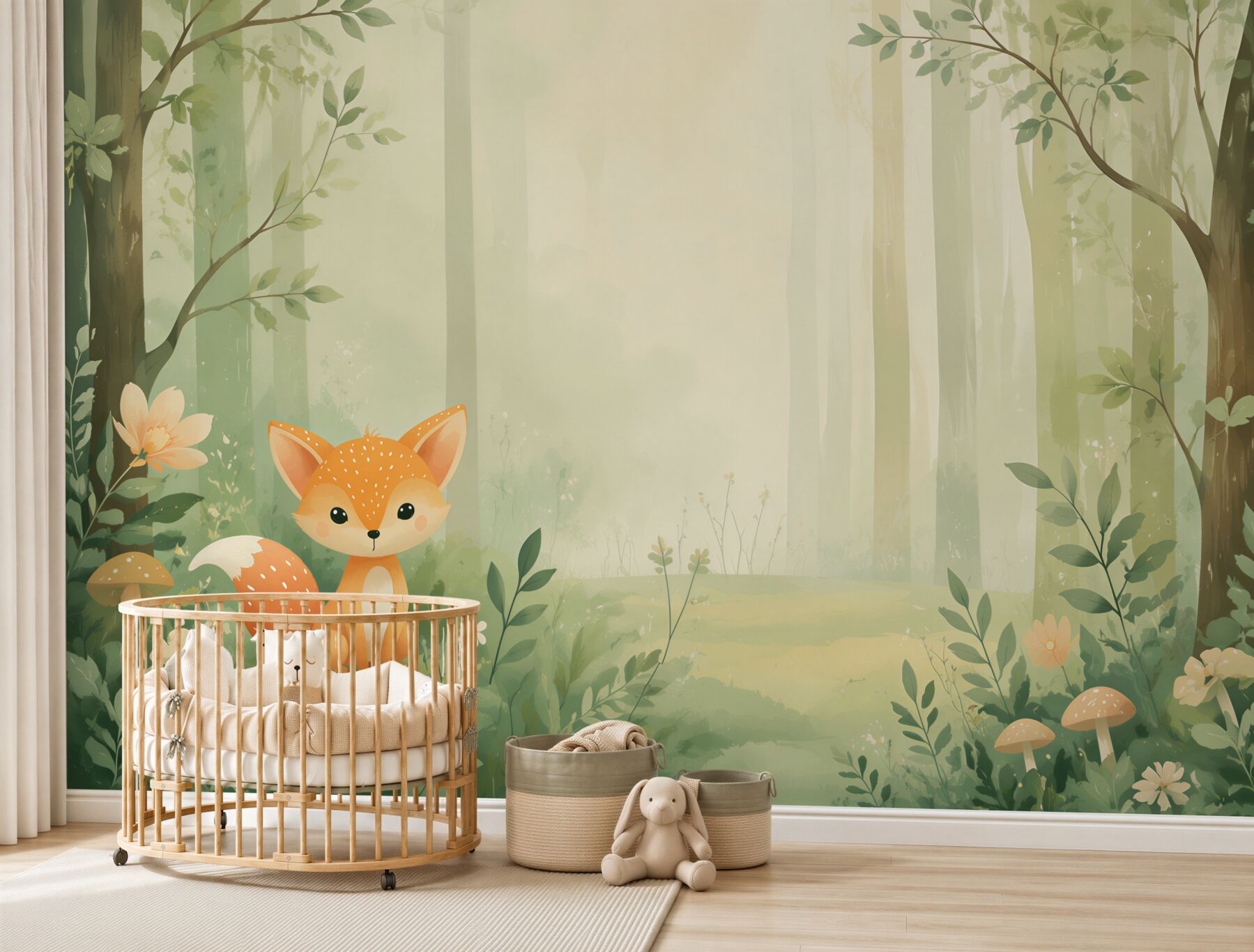 Papier peint Magnifique renard dans la forêt