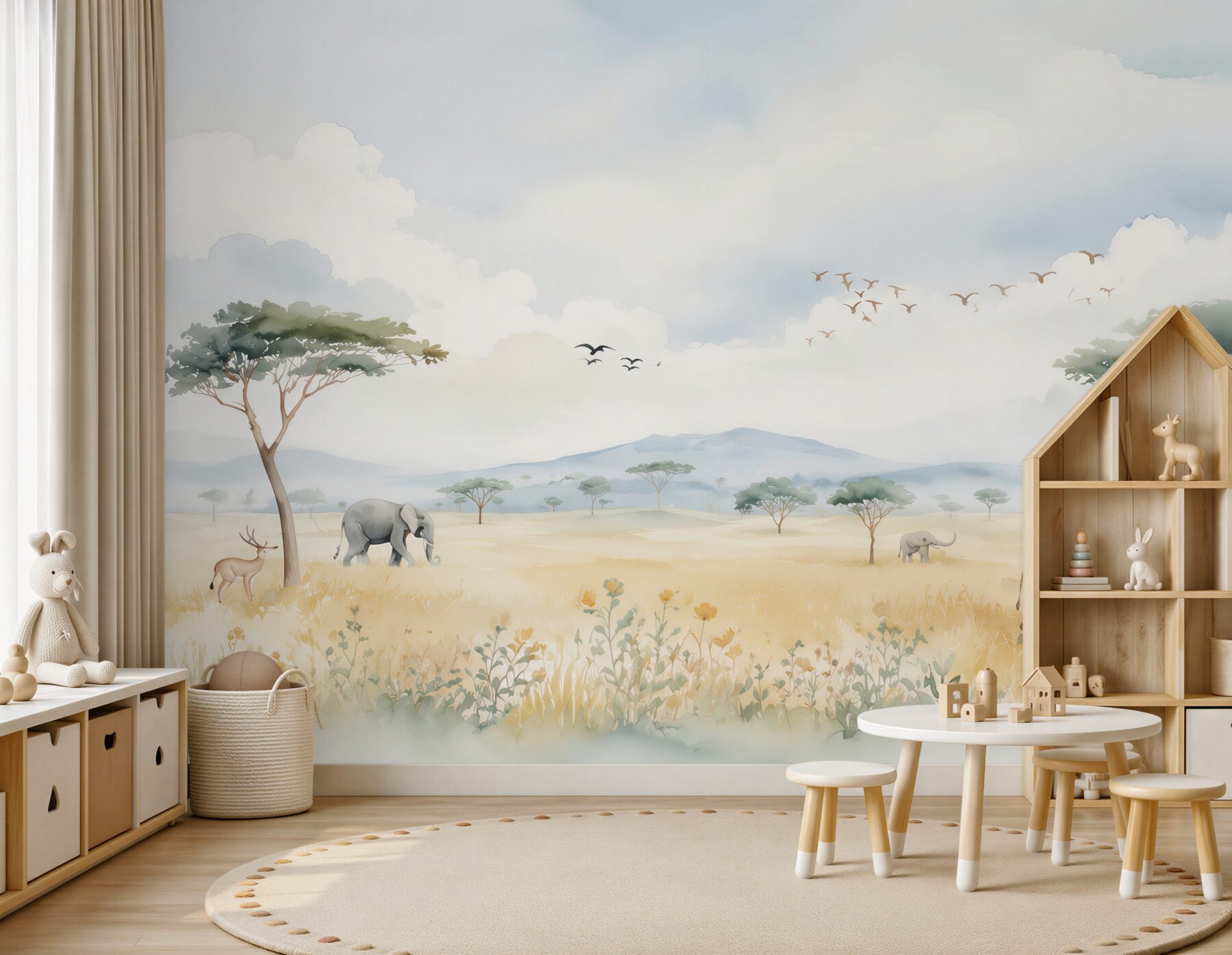 Papier peint safari africain pour animaux