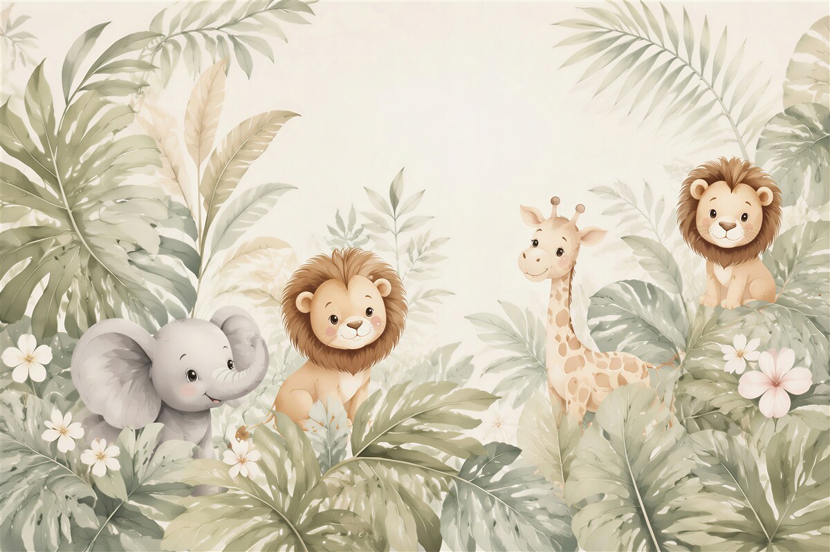 Papier peint Jolis jeunes animaux