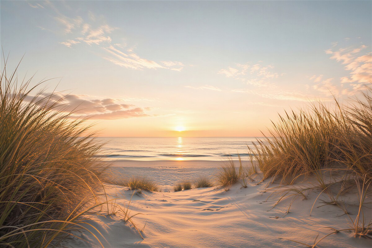 Papier peint lever de soleil sur les dunes