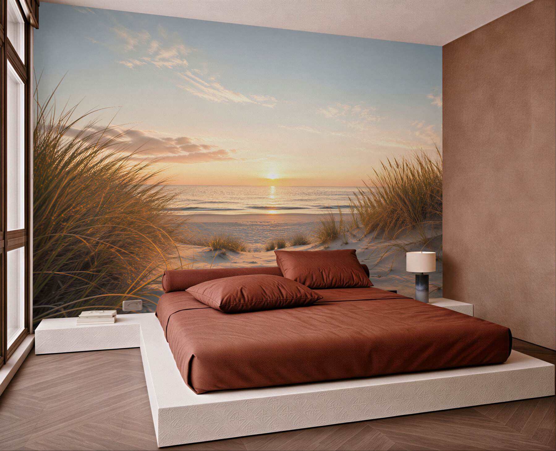 Papier peint lever de soleil sur les dunes