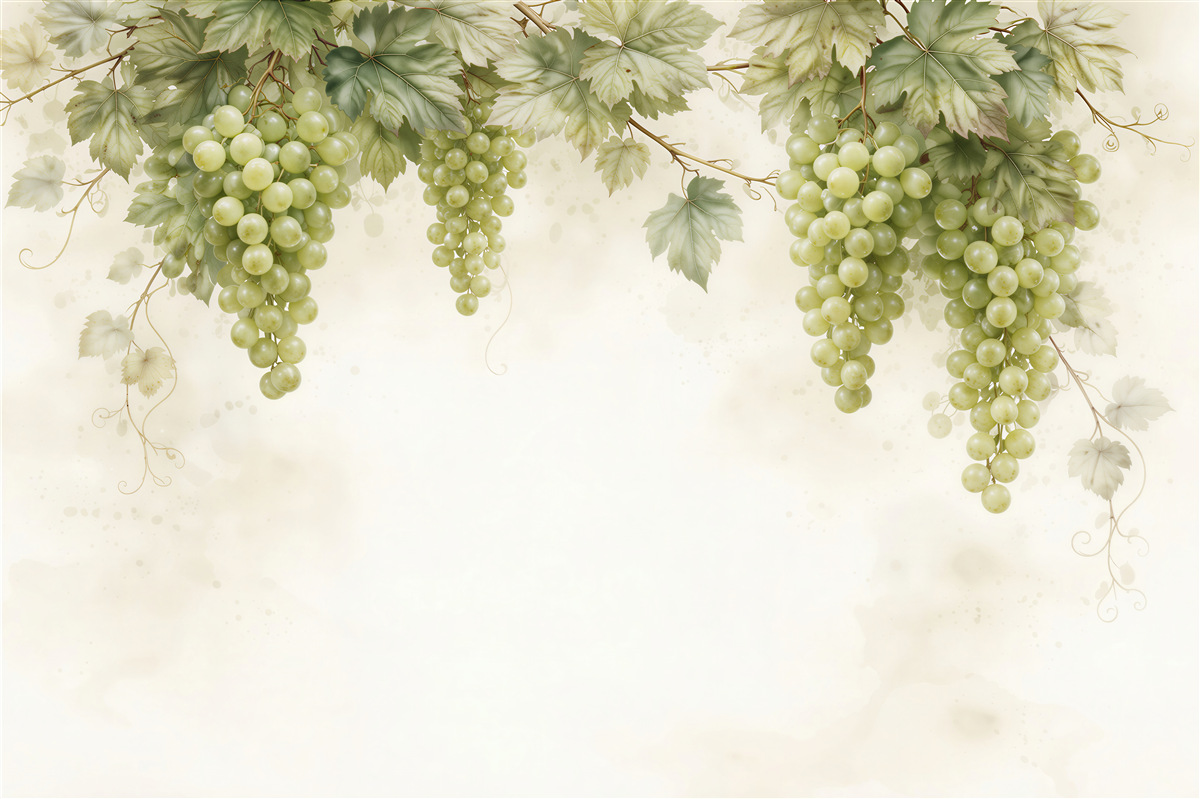 Papier peint raisins dans une composition lumineuse