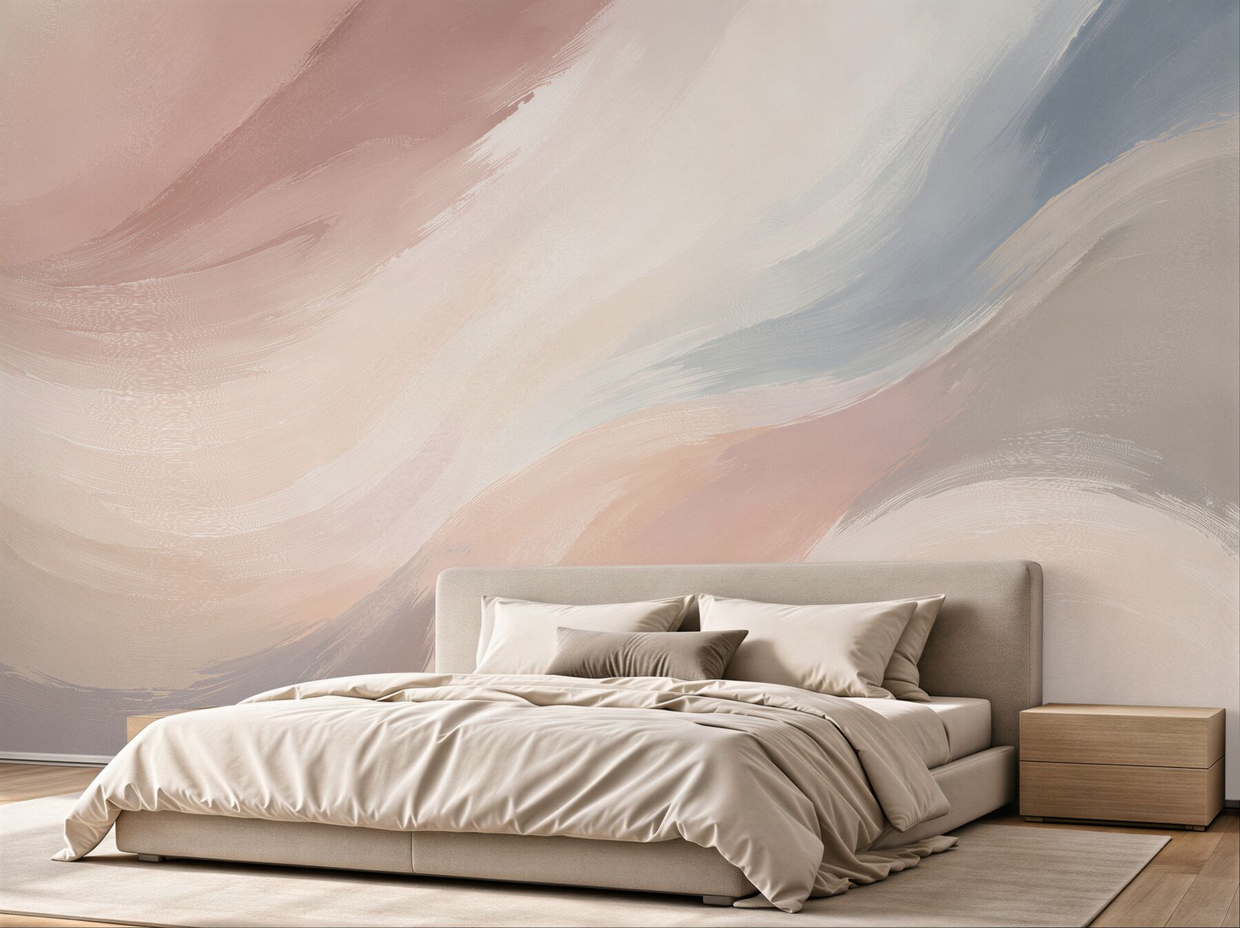 Papier peint abstraction pastel de coups délicats
